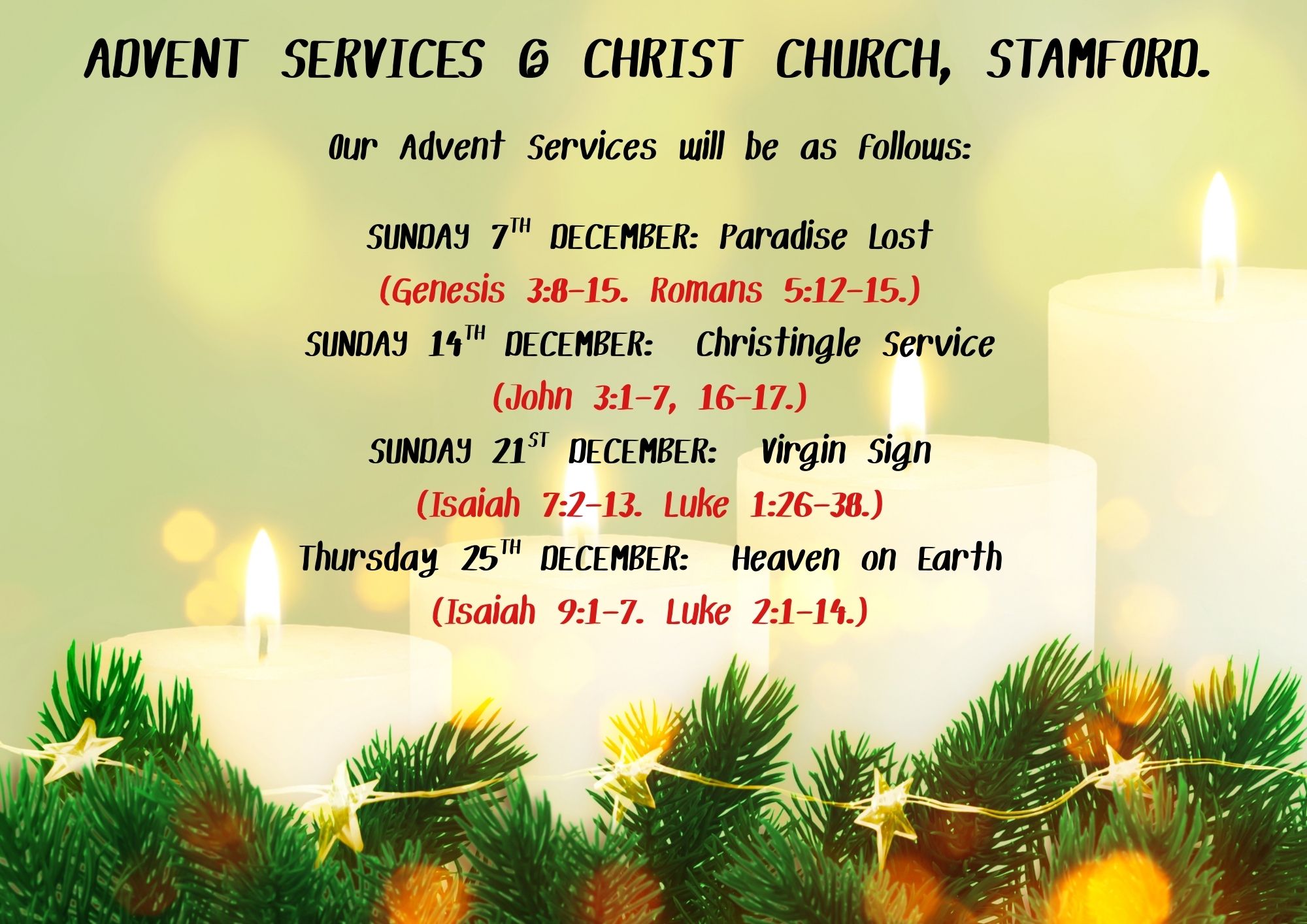 Advent Services December 2025